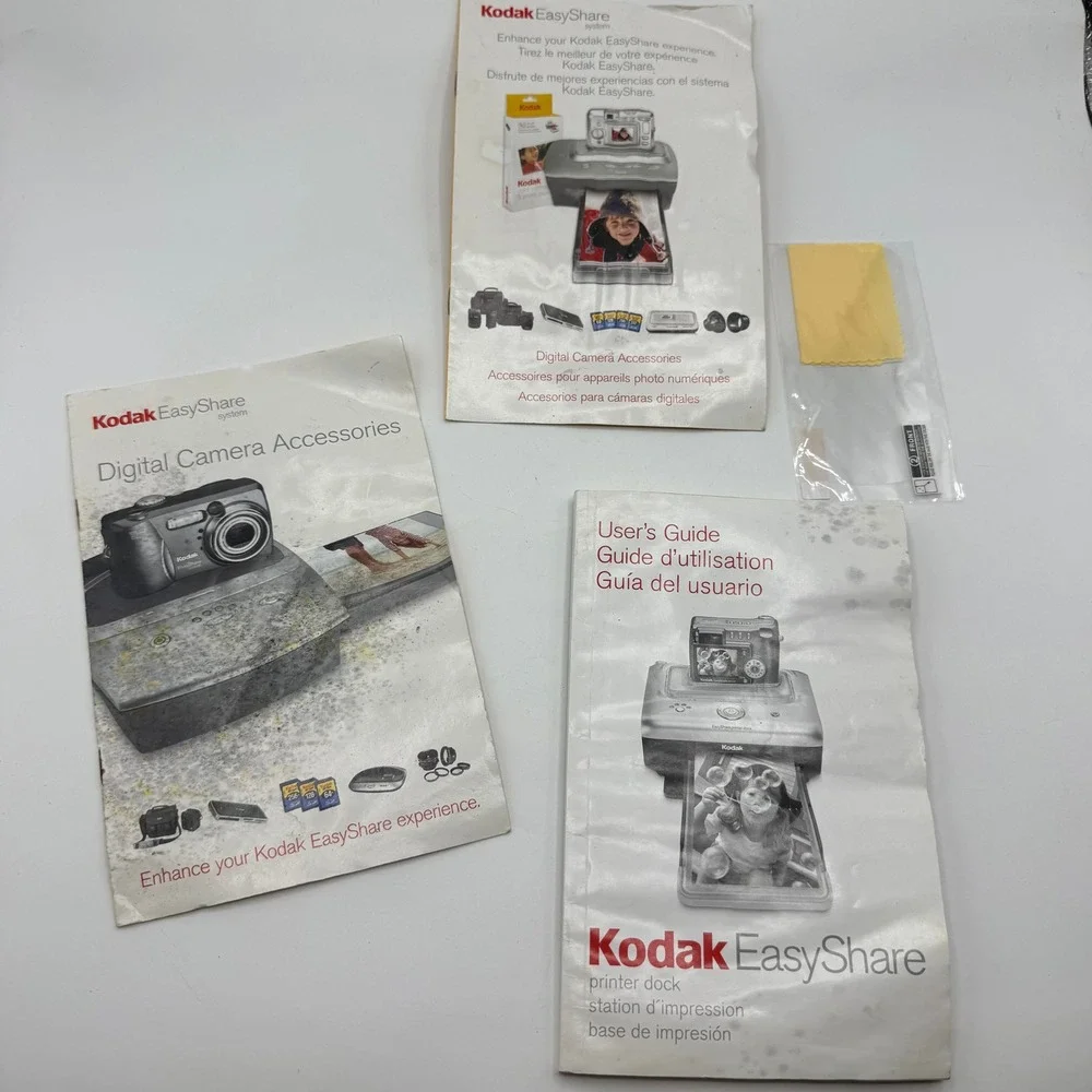 Kodak EasyShare DX7440 Digital Camera & Printer Dock Silver Untested For Parts